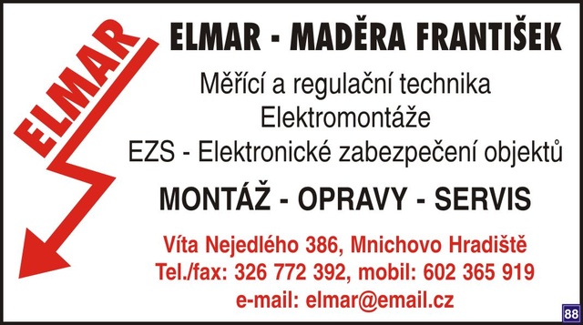 ELMAR - Maděra František, Mnichovo Hradiště